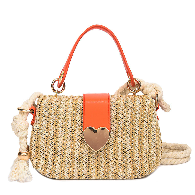 Venta al por mayor Bolsas cuadradas pequeñas tejidas de paja de un solo hombro