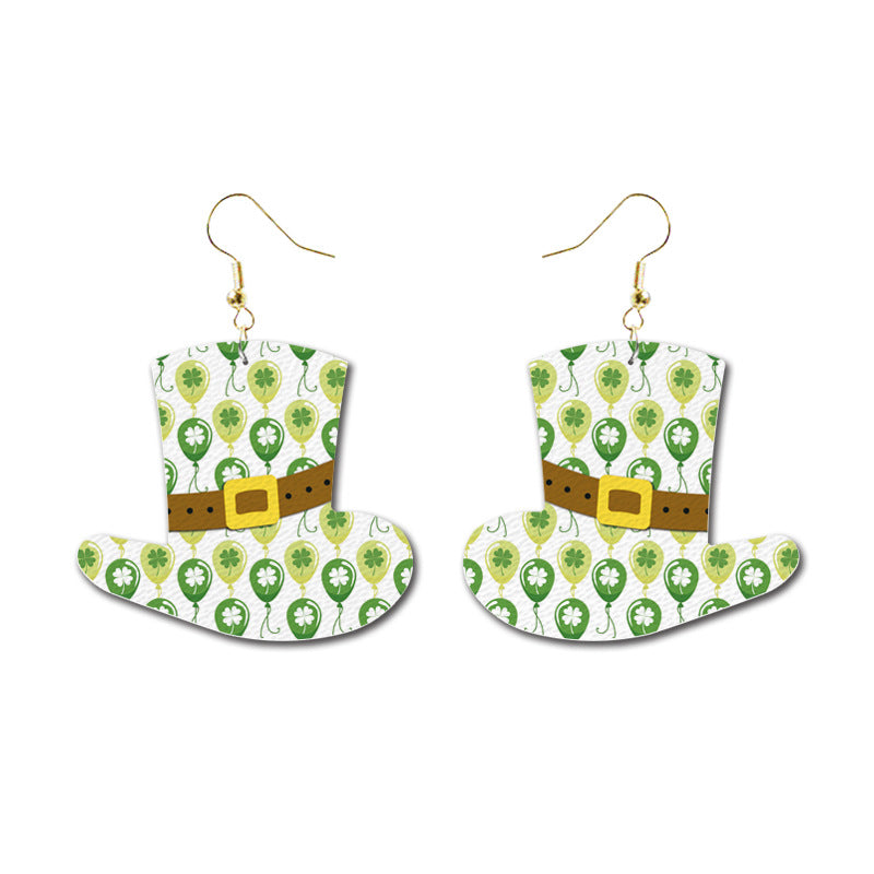 Pendientes De Cuero Día De San Parker al por mayor