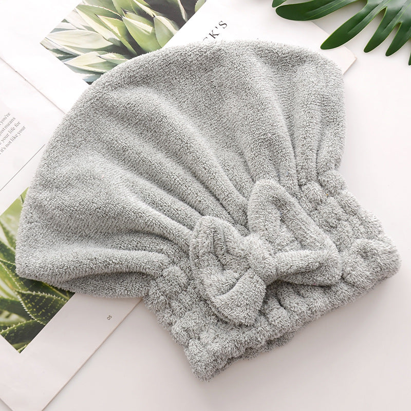 Wholesale Bamboo Charcoal Fiber Bow Tie Water Absorbing Dry Hair Cap