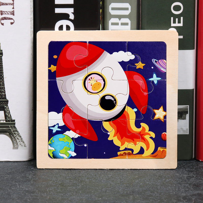 Wholesale Cartoon Animal Jigsaw Puzzle Wooden TOY