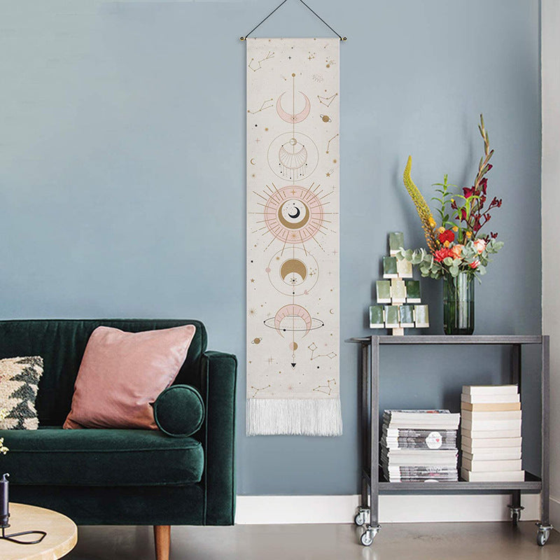Cuadro colgante de borla bohemia de lino de algodón al por mayor
