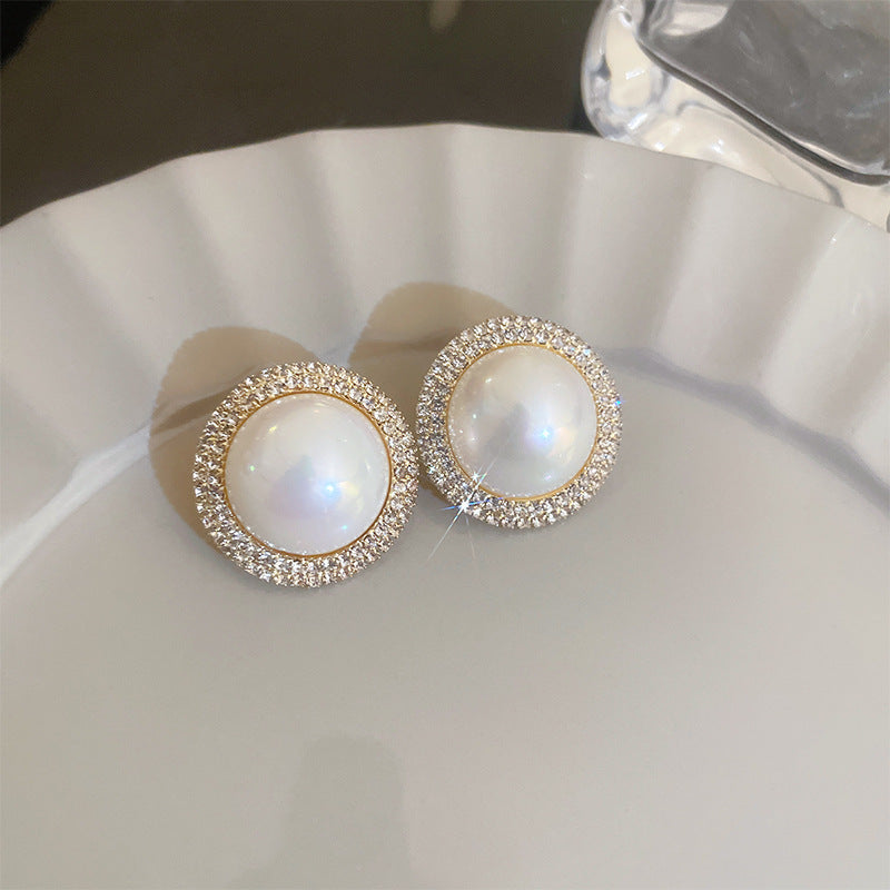 Wholesale 925 Silver Pin Vintage Earrings Pearl