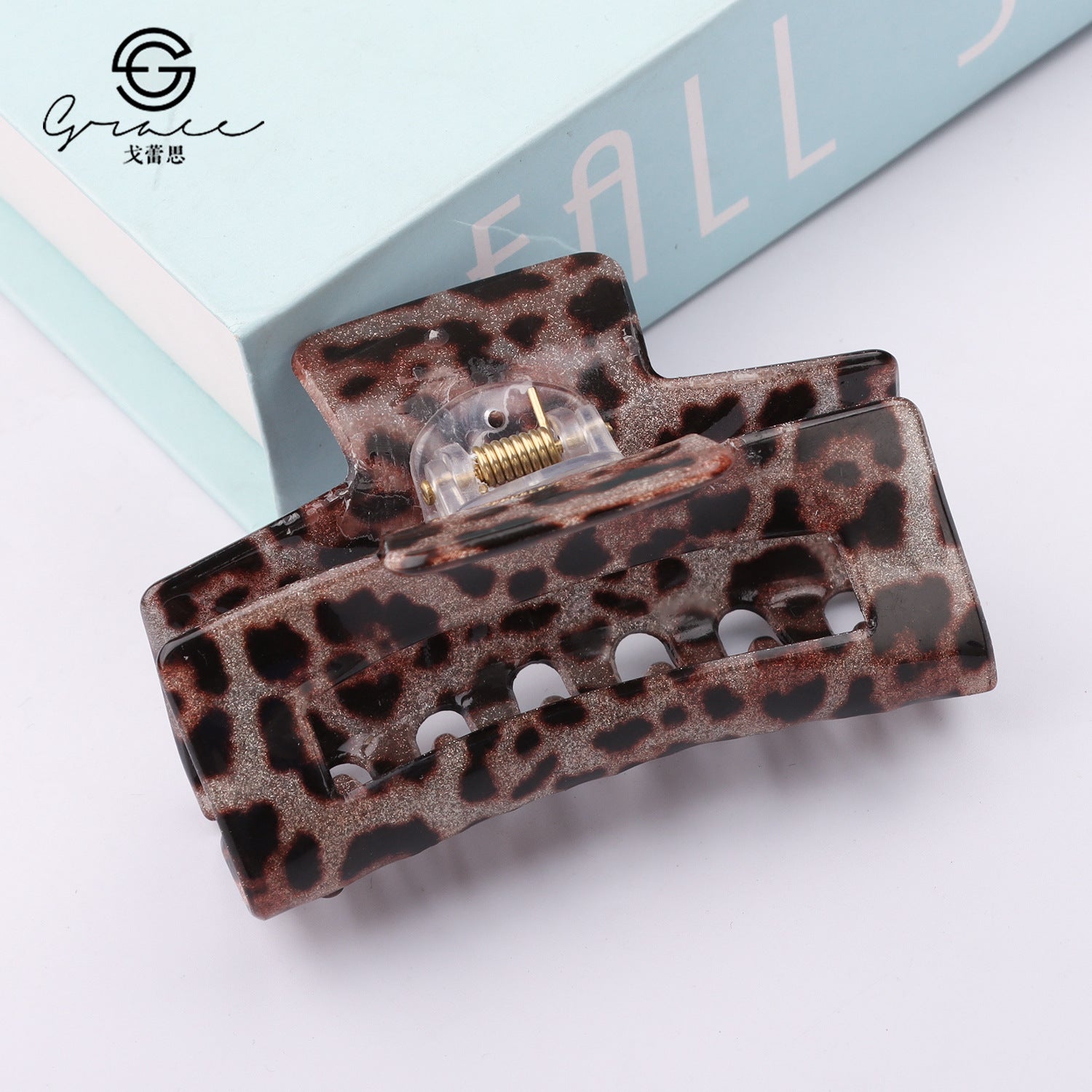 Wholesale Imitation Acetate Leopard Print Grab Clip