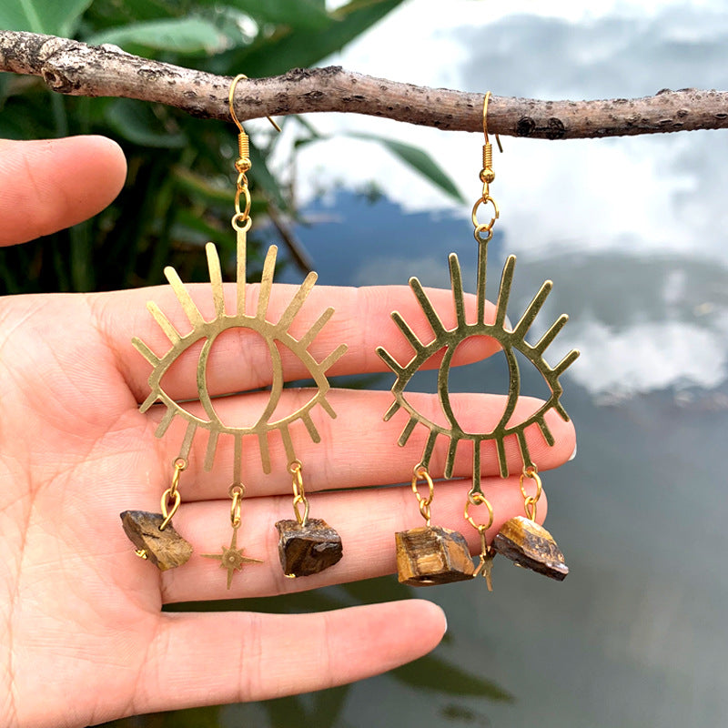 Pendientes de aleación de lágrimas del ojo del diablo al por mayor