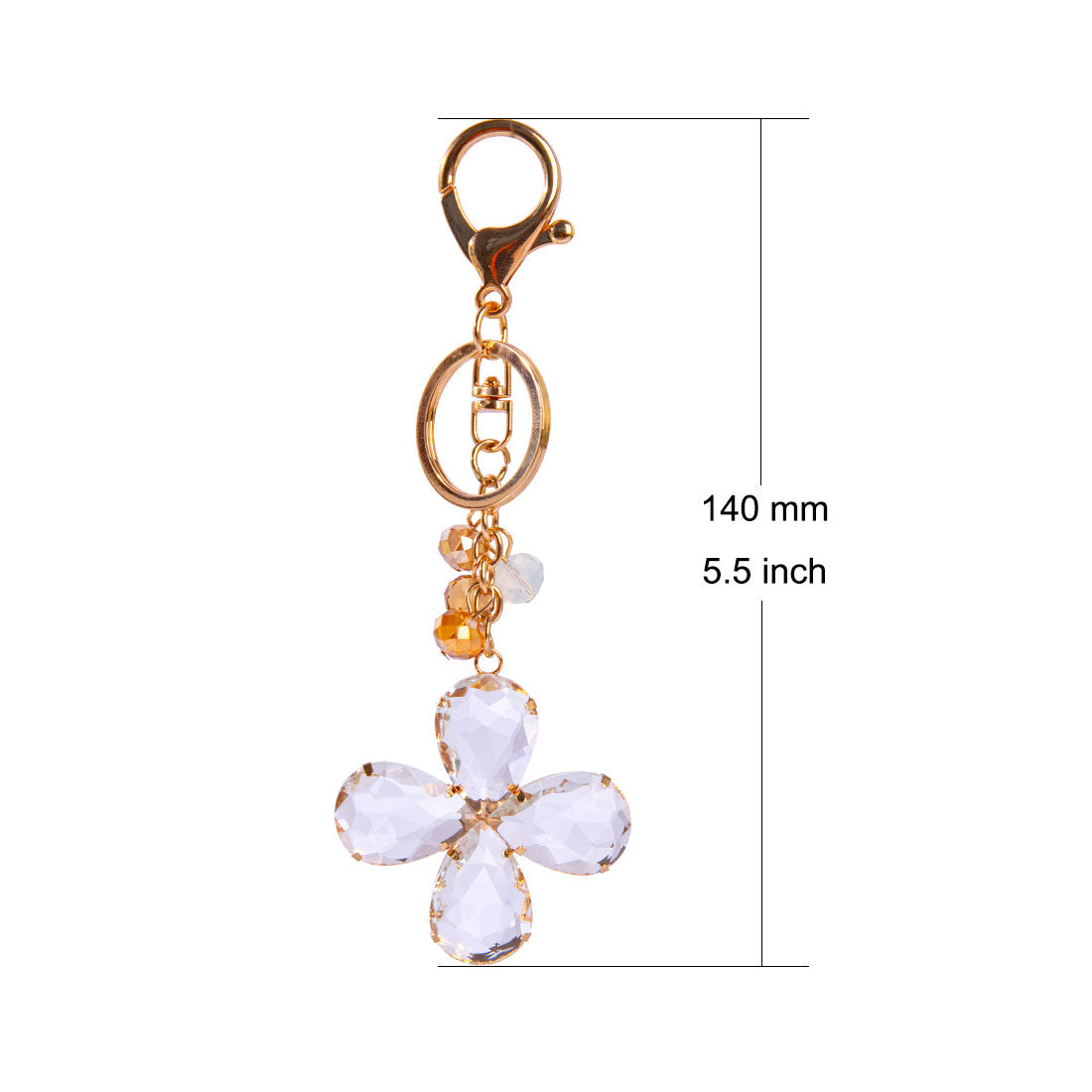 Wholesale Lucky Clover Crystal Keychain