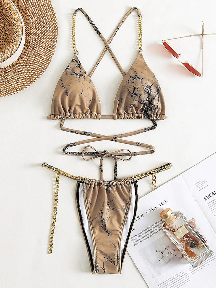 Wholesale Chain Ties Polyester Swimwear