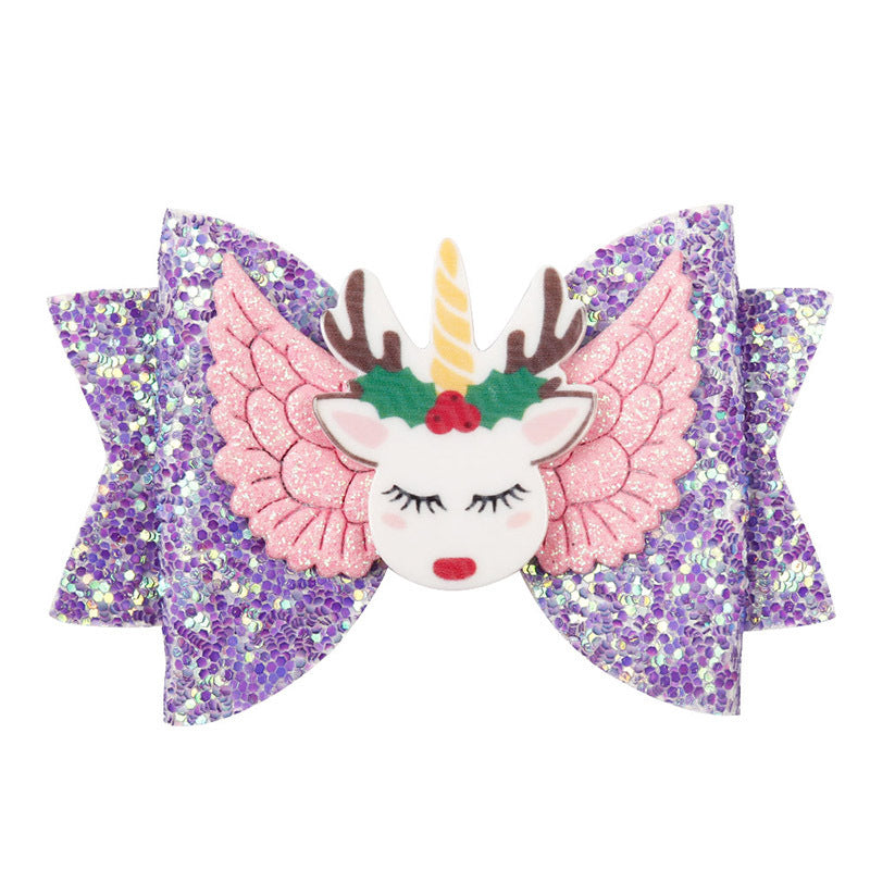 Wholesale 10PCS Milu Single Horned Orc Leather Hair Clips