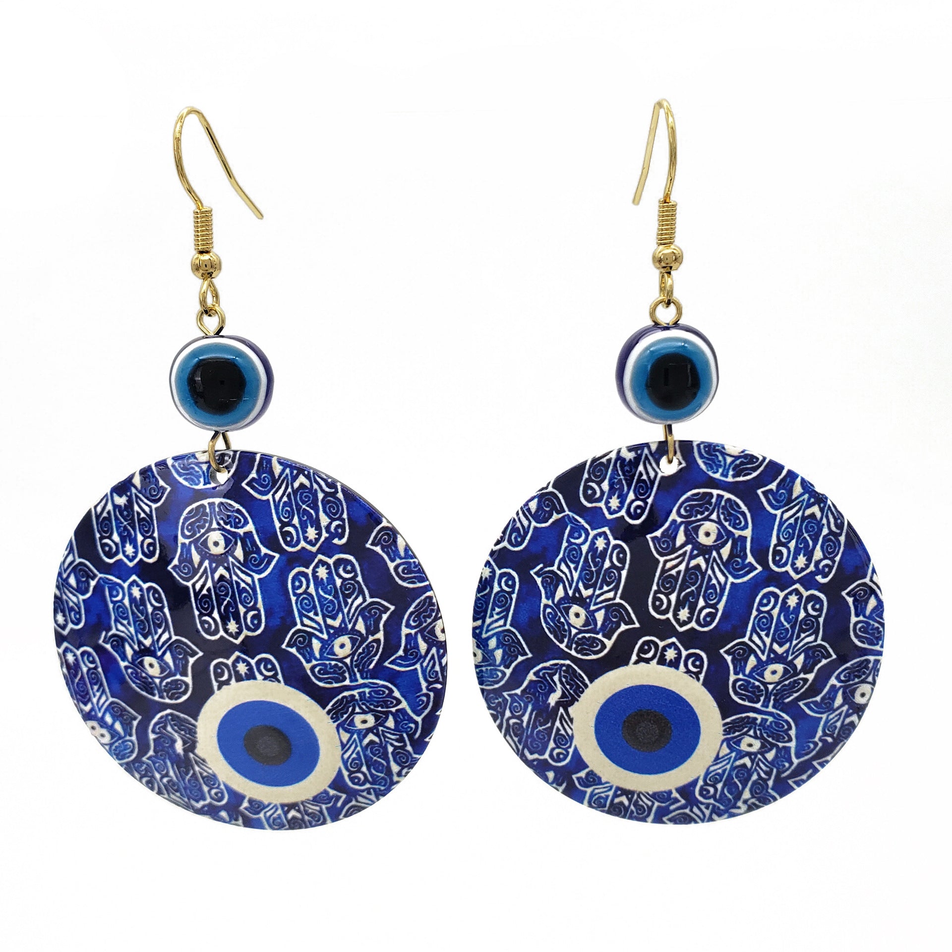 Wholesale Jewelry Devil Eyes Bohemian Acrylic Earrings 6pcs