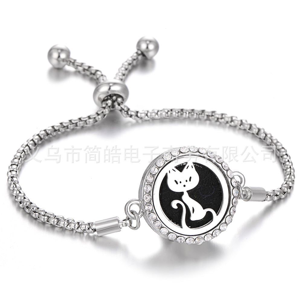Wholesale Stainless Steel Tree of Life Hollow Aromatherapy Bracelet