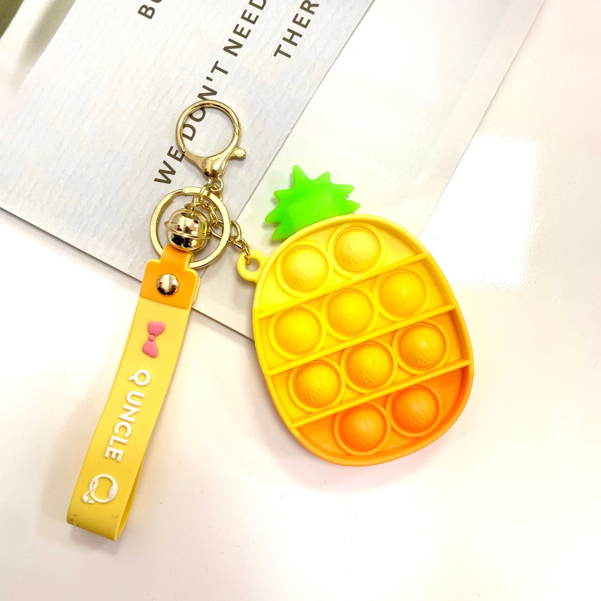 Wholesale Strawberry Pineapple Silicone Keychains