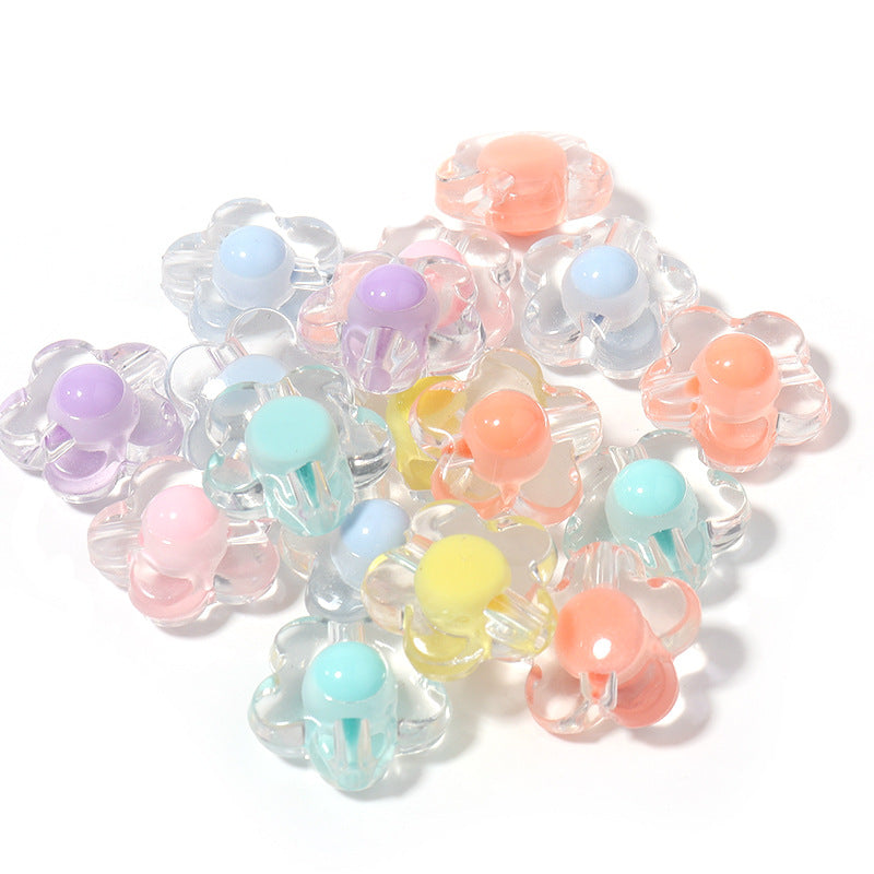 Cuentas al por mayor de 50 piezas/paquete de color acrílico