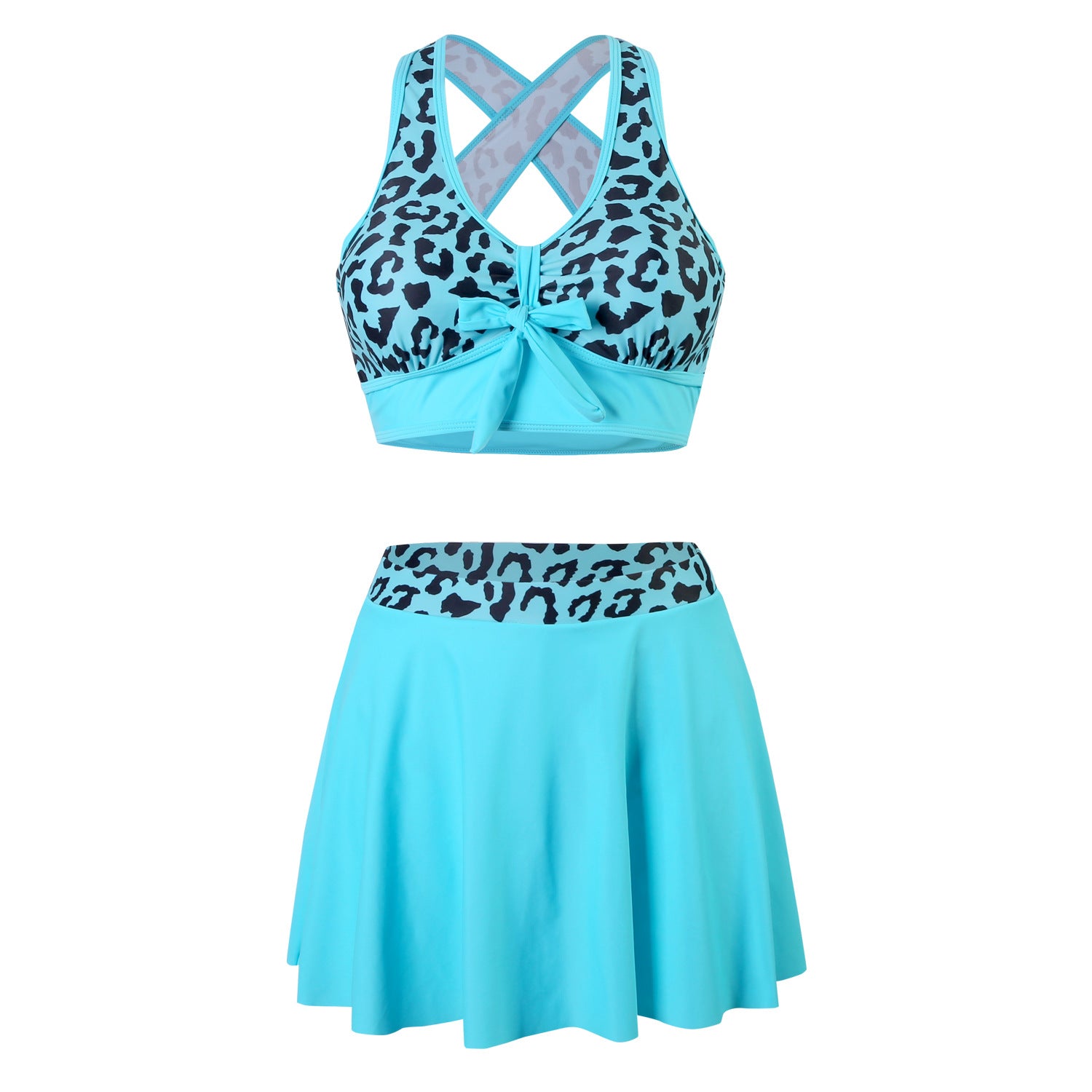 Wholesale Two Piece Skirt Polyester Swimwear