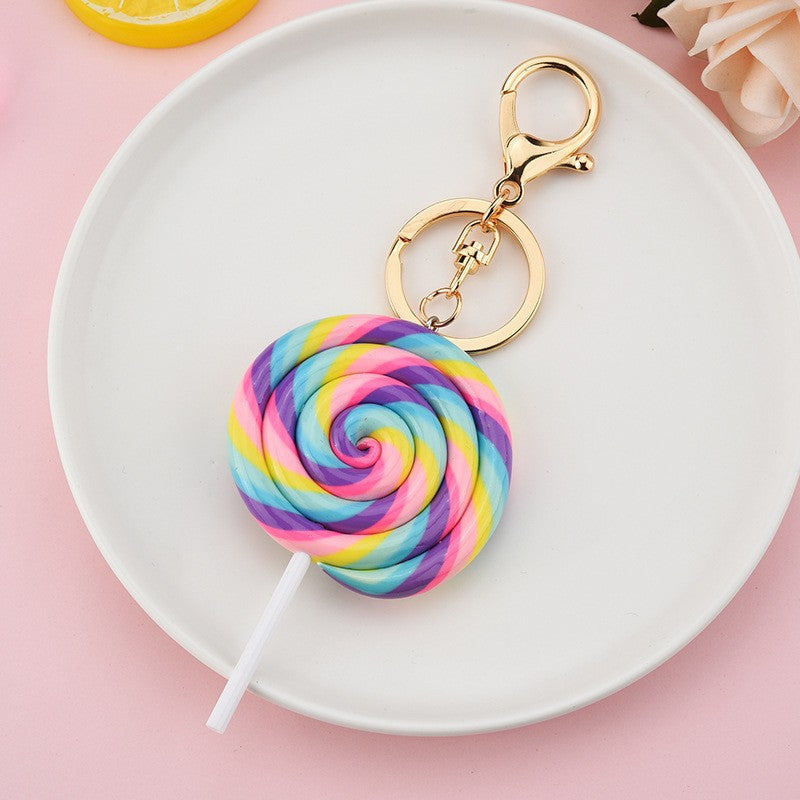 Wholesale Slime Rainbow Lollipop Keychains