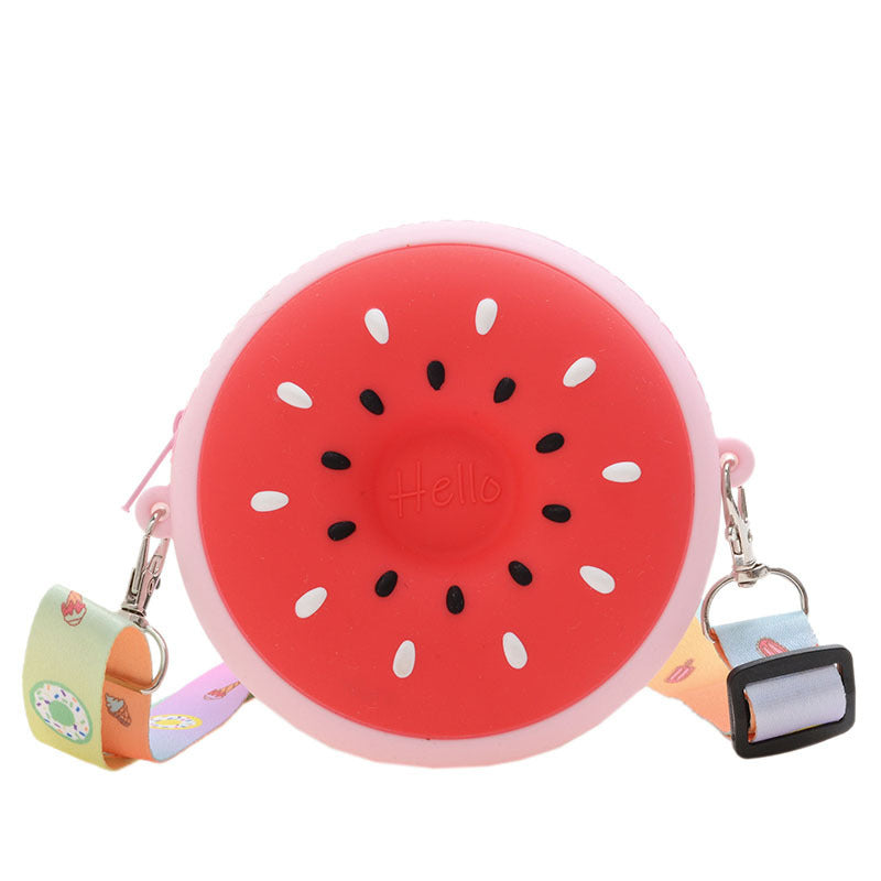 Wholesale Silicone Cute Watermelon Kids Shoulder Bag