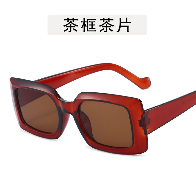 Wholesale PC Square Jelly Color Big Frame Sunglasses