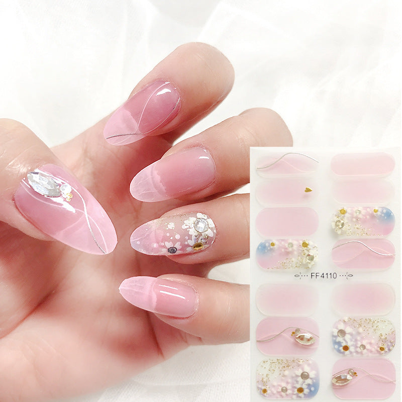 Wholesale Plastic 5d Embossed Lace Nail Stickers