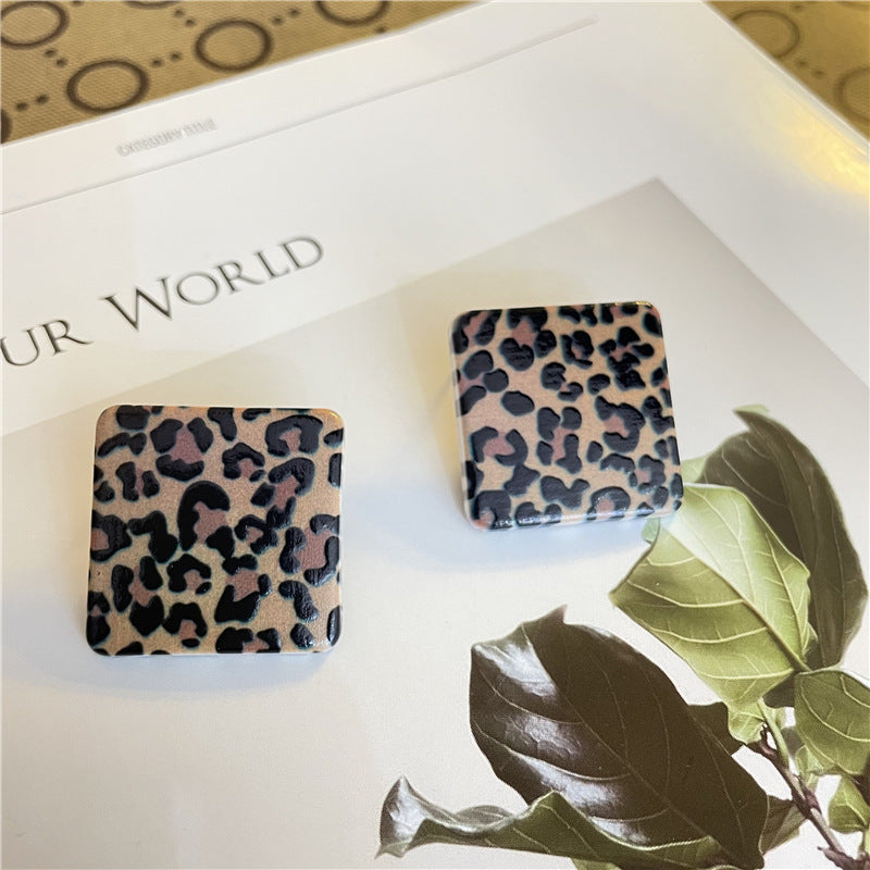 Wholesale Vintage Leopard Acrylic Earrings