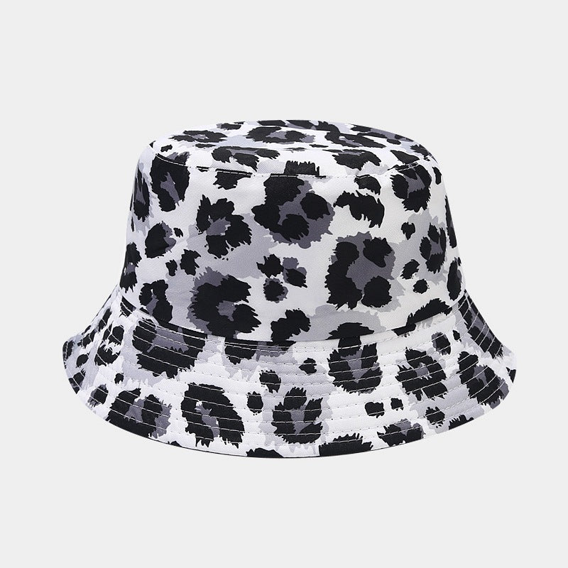 Wholesale Cotton Polyester Foldable Leopard Print Reversible Fisherman Hat