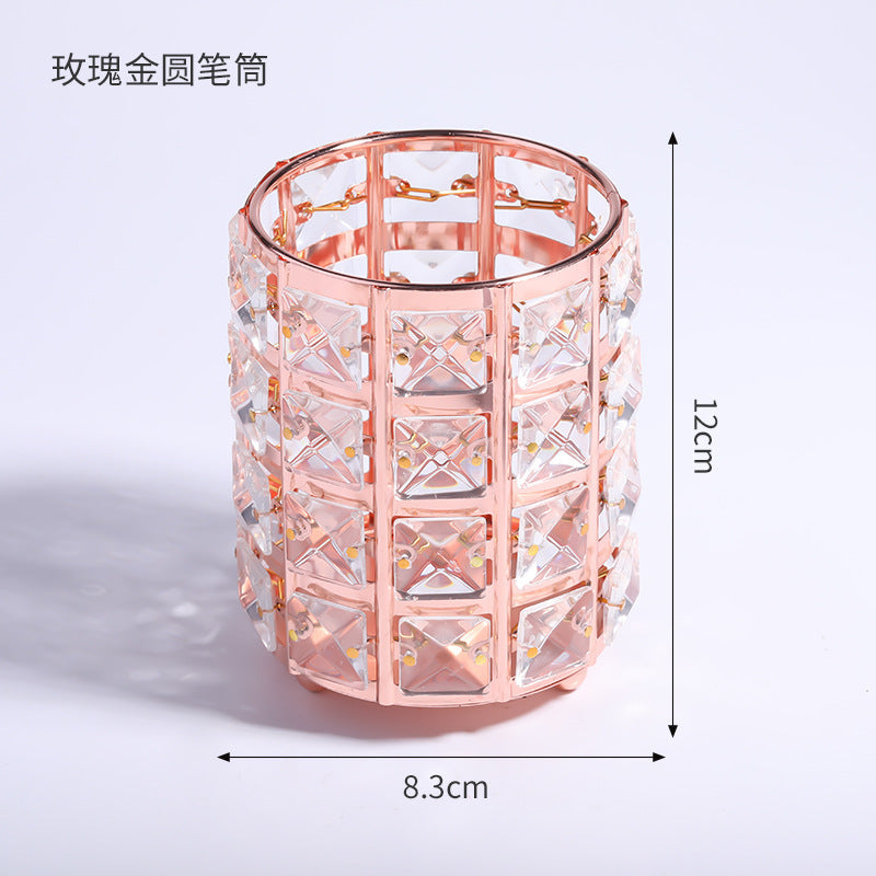 Titular de la pluma de cristal de almacenamiento de uñas de metal al por mayor