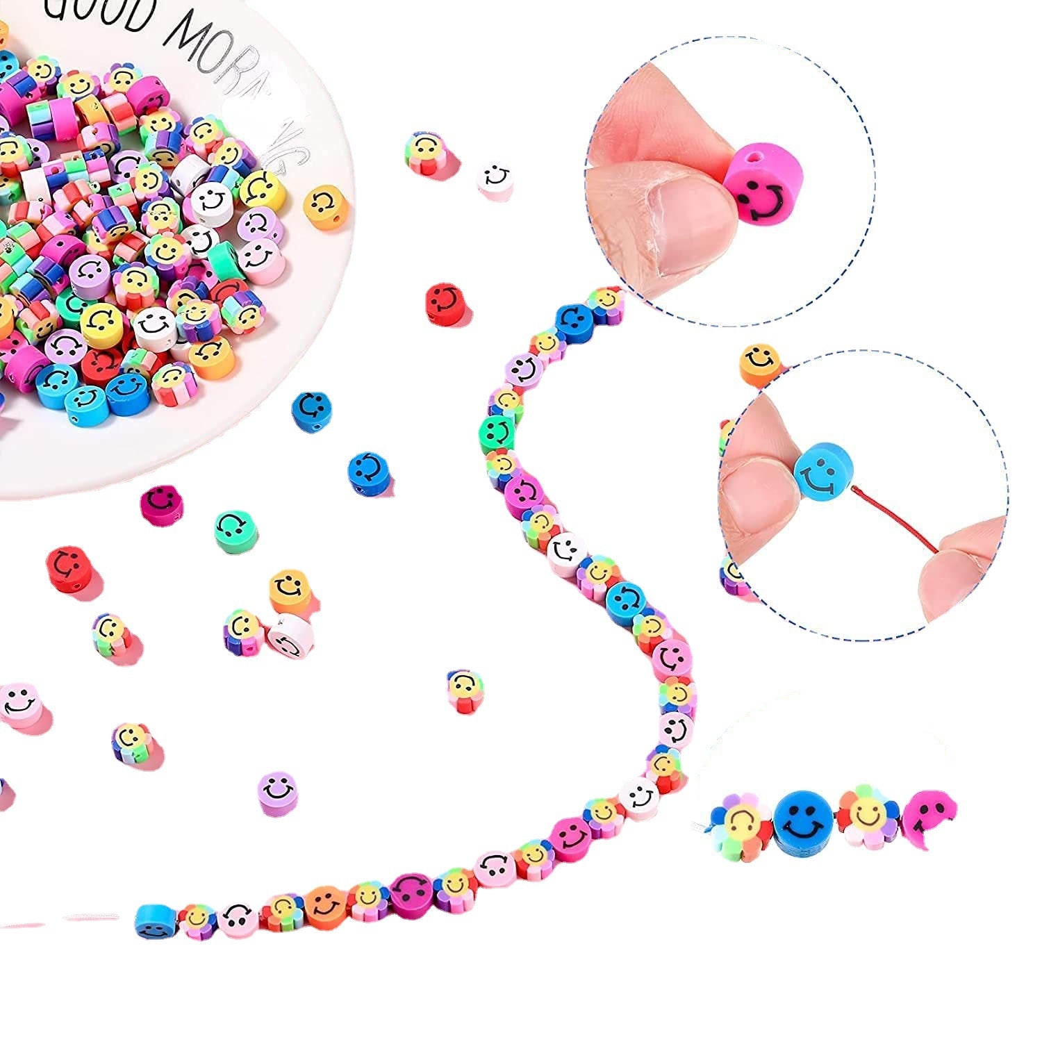 Venta al por mayor, accesorios de pulsera de 6*10mm, cuentas ahumadas