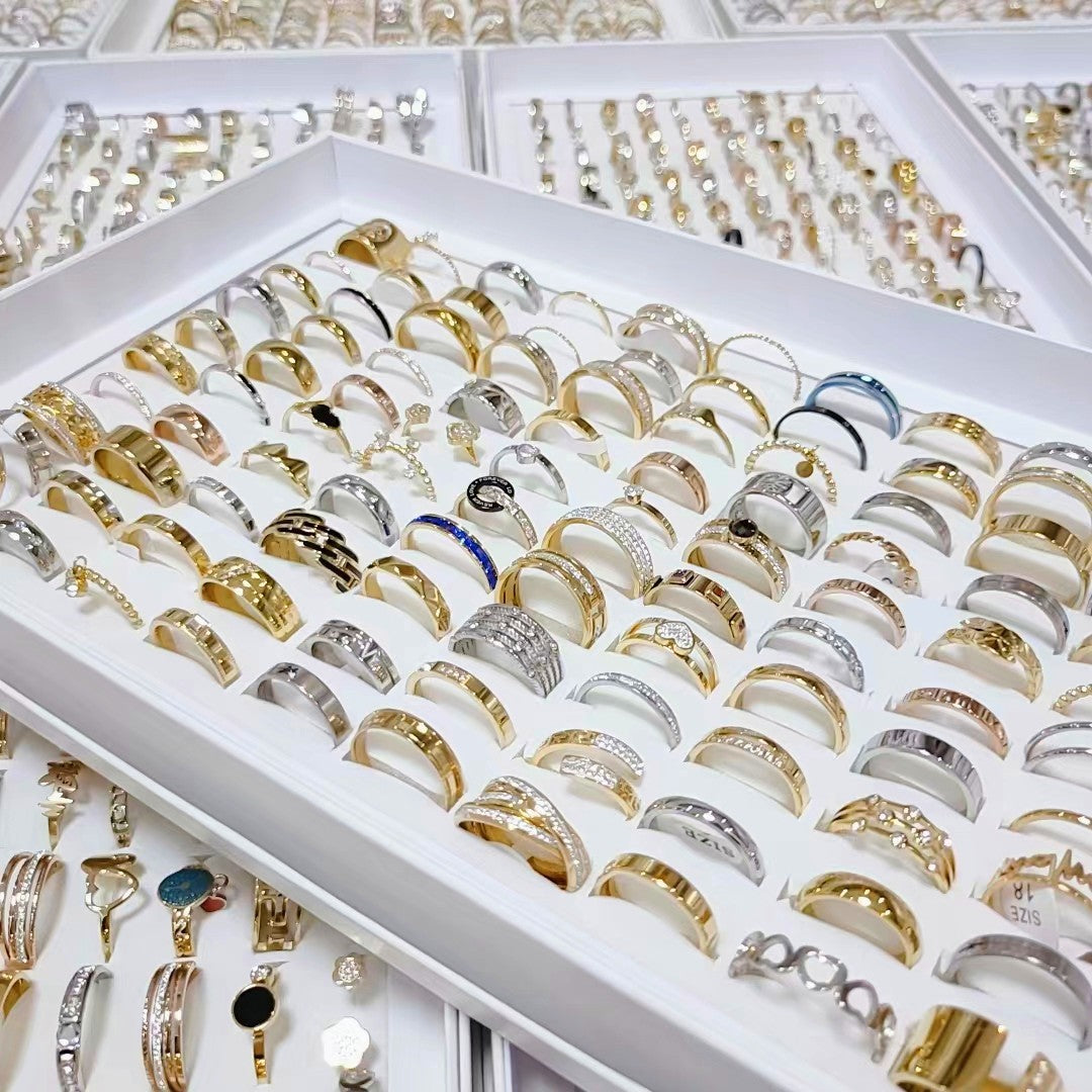 Anillo de acero de titanio 100pcs al por mayor