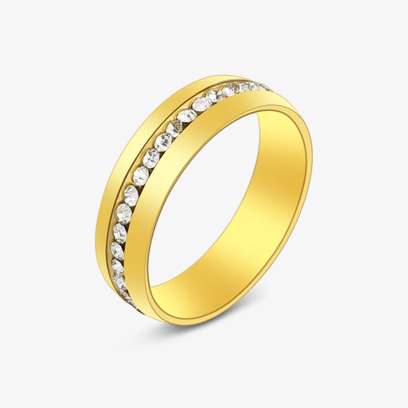 Anillos De Acero De Titanio Con Tachuelas De Diamantes al por mayor