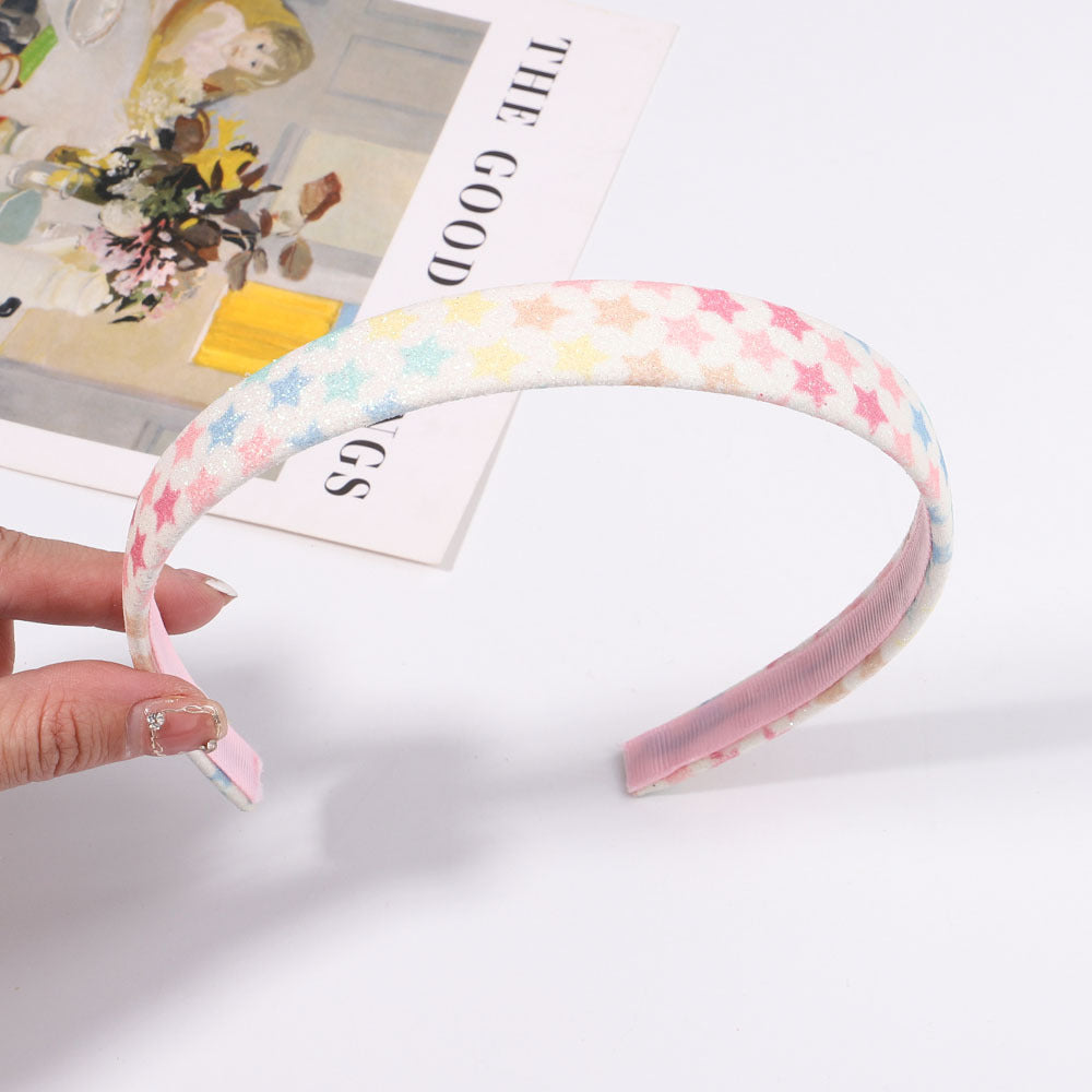 Wholesale Glitter Gradient Color Kids Cloth Headband