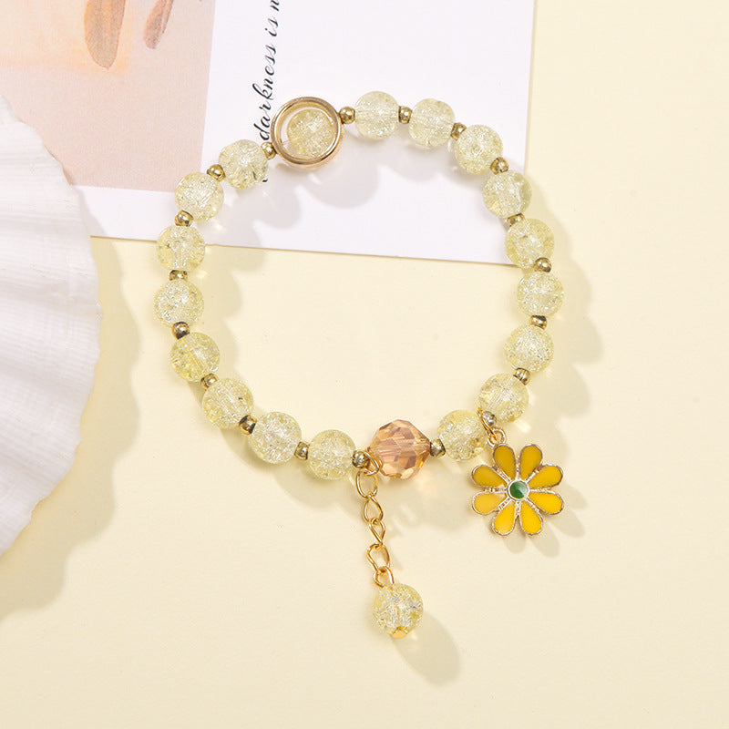 Wholesale Flower Crystal Beaded Bracelet