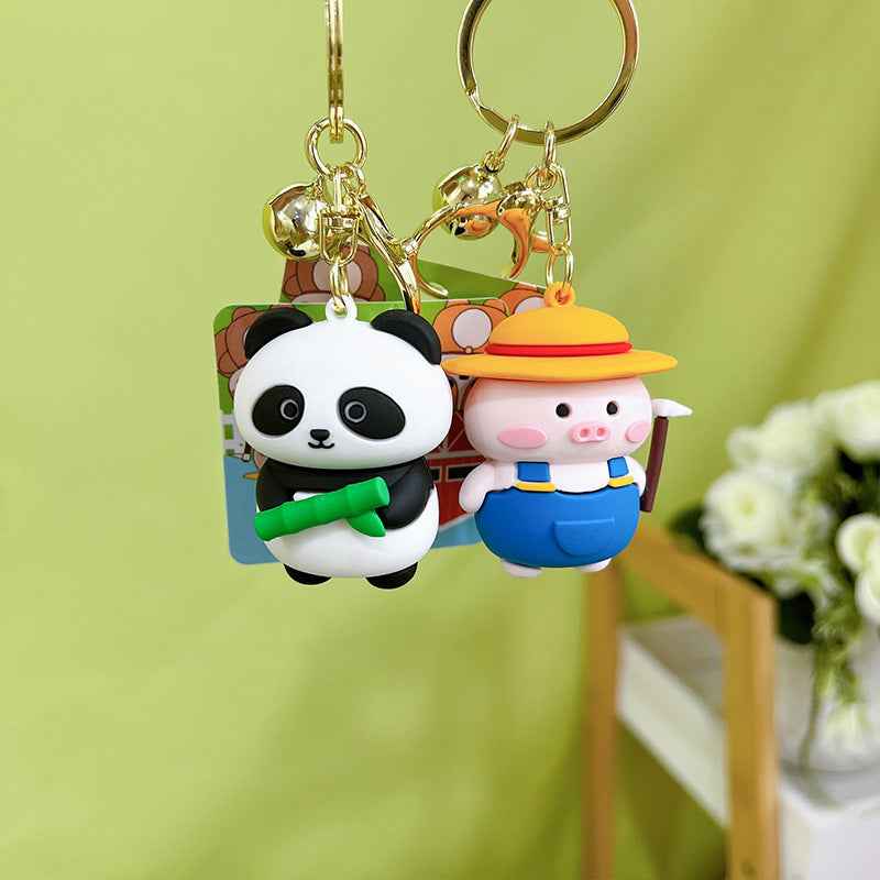Wholesale PVC Animal Farm Cute Keychain