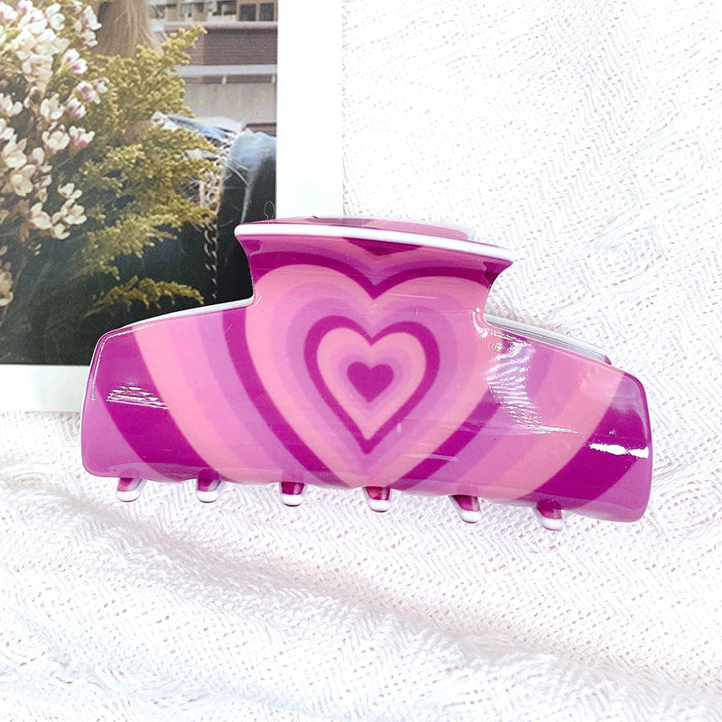Wholesale Heart Acrylic Hair Clips