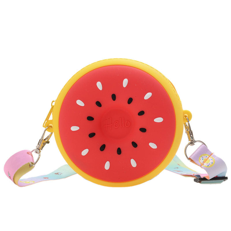 Wholesale Silicone Cute Watermelon Kids Shoulder Bag
