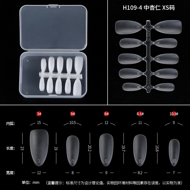 Plástico de manicura hecho a mano sin grabado esmerilado al por mayor