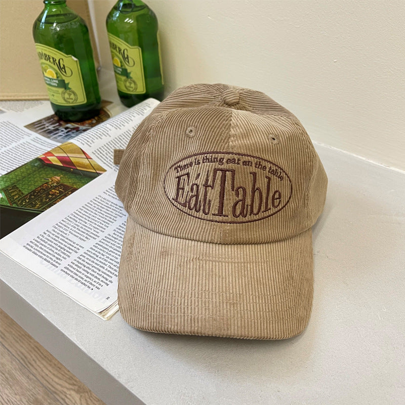 Wholesale Corduroy Embroidered Letters Caps