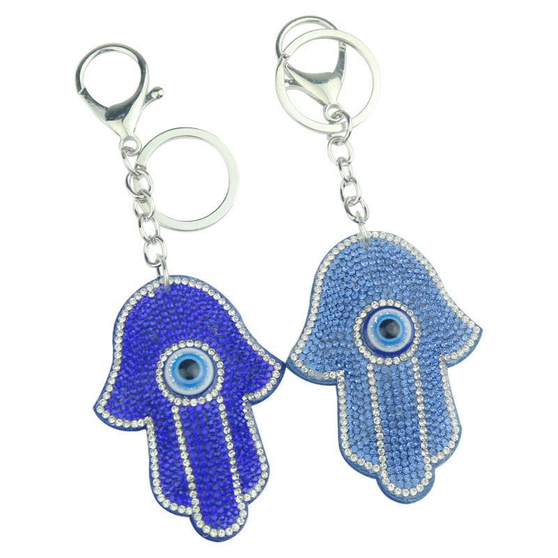 Venta al por mayor Rhinestone Diamante Mano de Patima Llavero