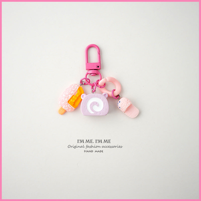 Llavero de rollo suizo de helado de resina al por mayor