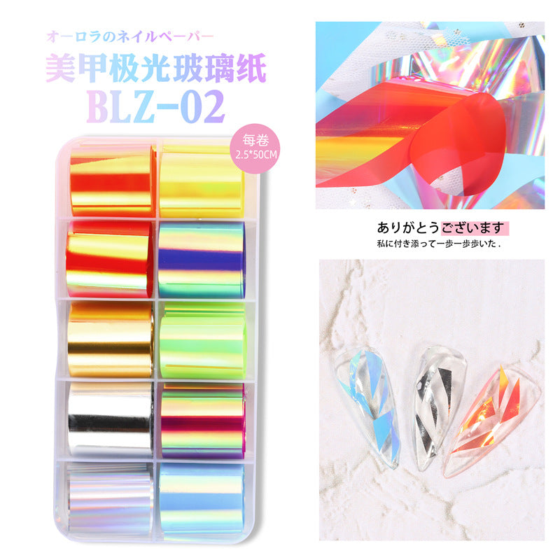 Wholesale Aurora Cellophane Nail Decoration