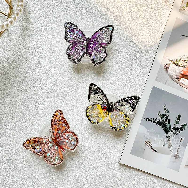 Tenedor al por mayor de la bolsa de aire del teléfono móvil de la arena movediza de la mariposa de la estrella de la luna