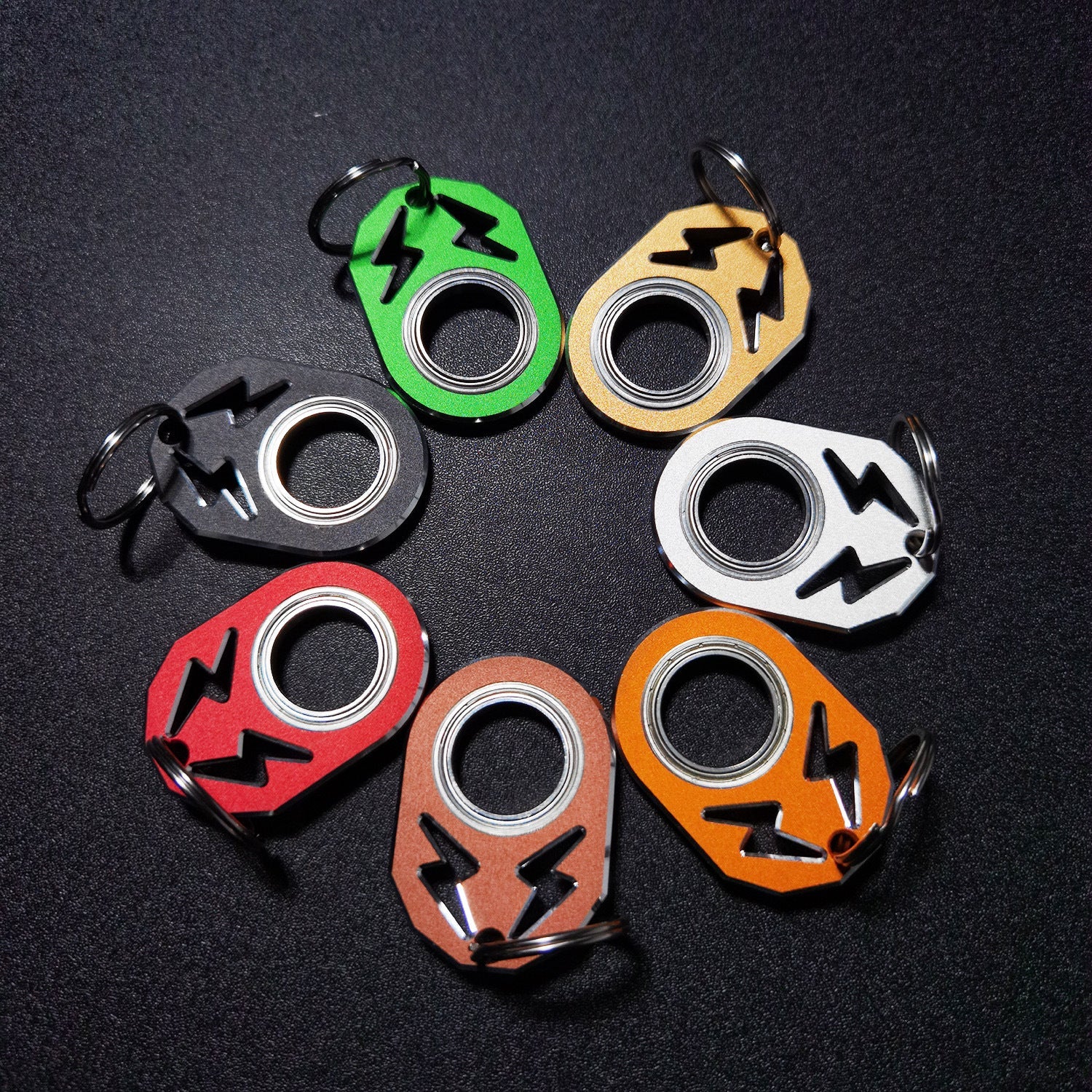 Wholesale Aluminum Alloy Unzip Rotary Keychain Spinners