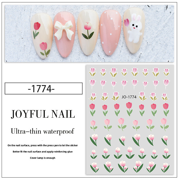 Wholesale Paper Small Flowers Petals Leaves Nail Art Stickers