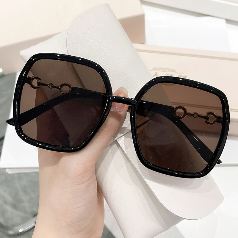 Wholesale PC Large Frame Sunglasses Fashion Gradient Women Sunglasses
