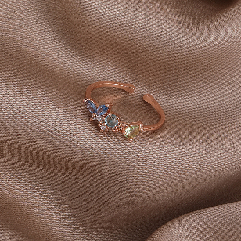 Wholesale Copper Shell Flower Open Ring