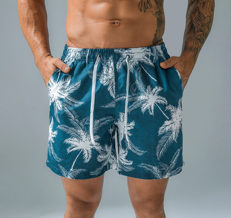Wholesale Loose Surf Shorts Plus Size Printed Men's With Lining Swimwear