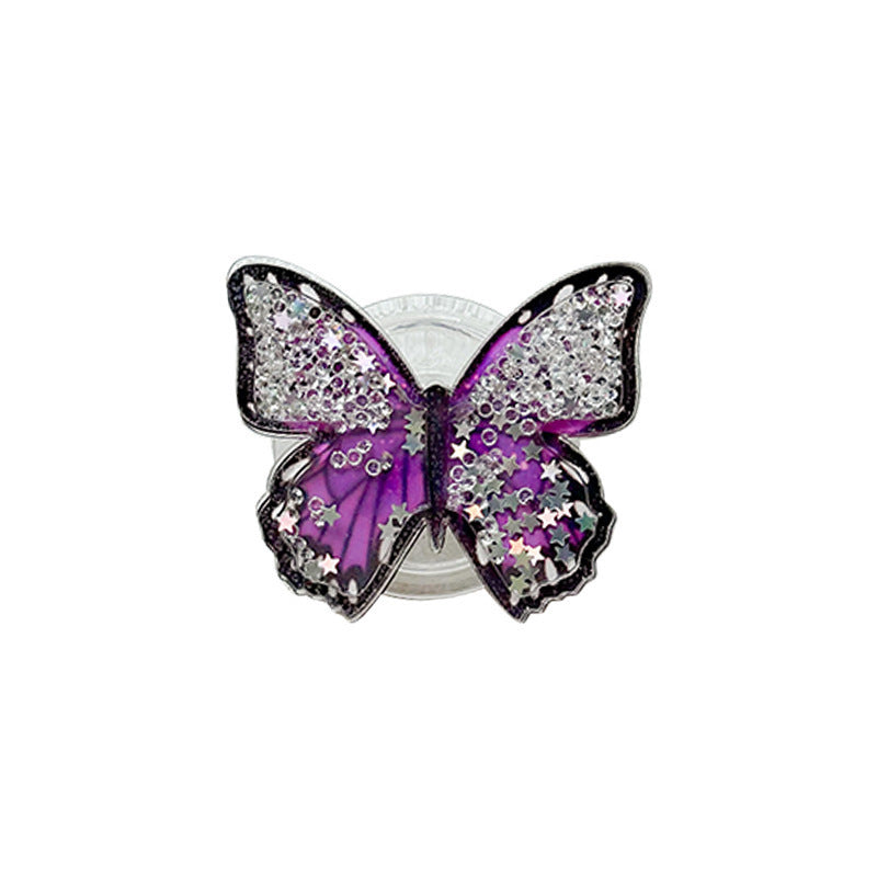 Wholesale Butterfly Quicksand Plastic Mobile Phone Airbag Holder