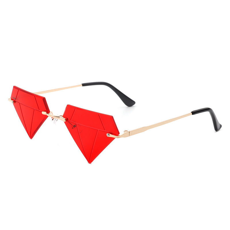 Venta al por mayor Gafas de sol sin montura con forma de diamante AC