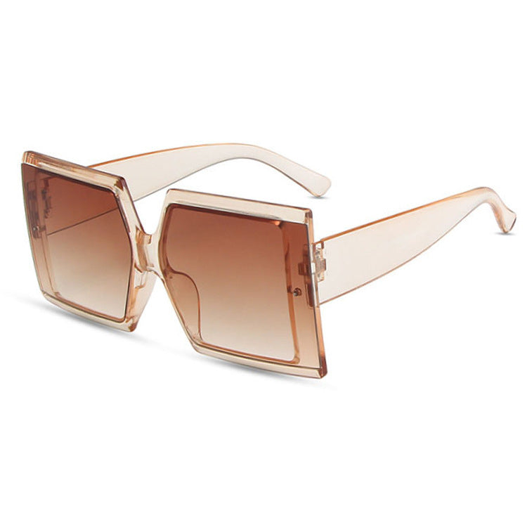 Wholesale PC Large Square Frame Sunscreen Ladies Sunglasses