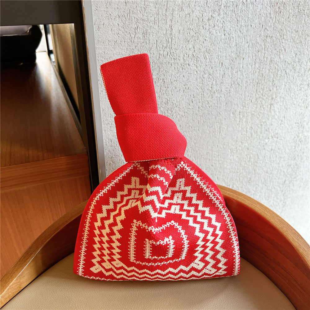 Bolsos de punto de poliéster al por mayor