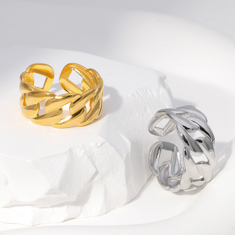 Venta al por mayor Anillo ajustable de apertura de acero inoxidable