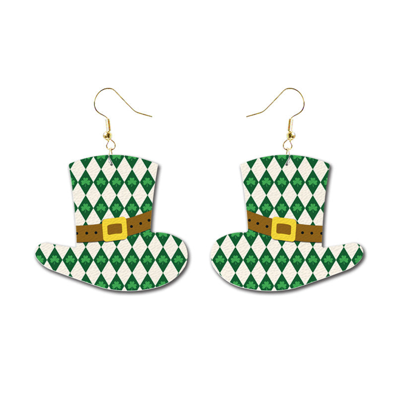 Pendientes De Cuero Día De San Parker al por mayor