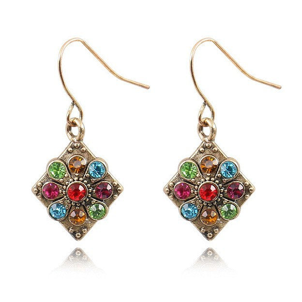 Wholesale Round Hollow Bohemian Alloy Earrings