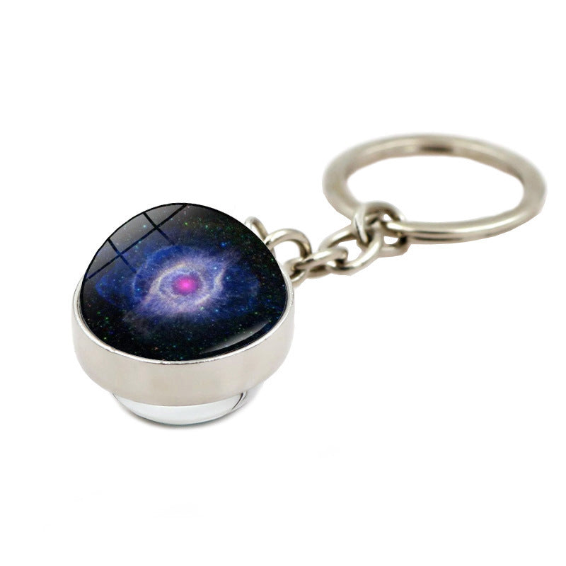 Llavero creativo al por mayor de la nebulosa de la galaxia del ojo de Dios de la aleación del cinc